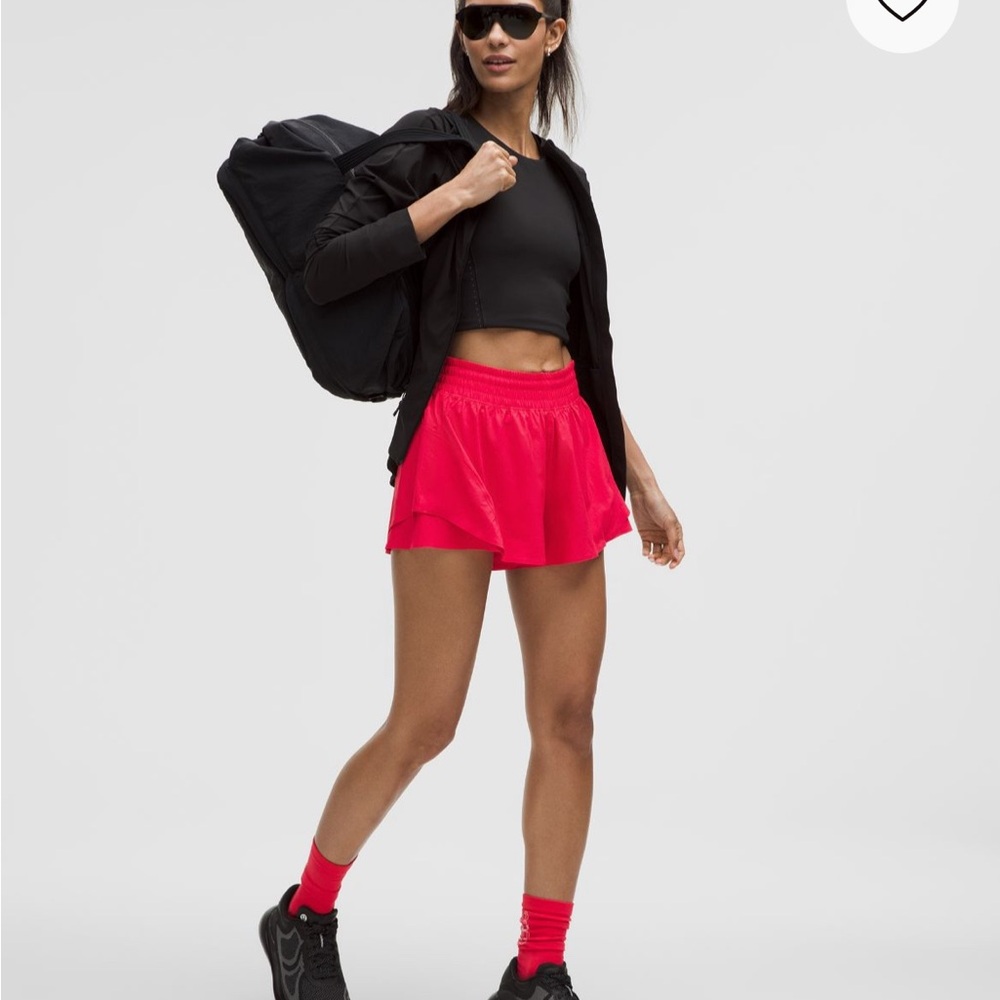 lululemon athletica High Waist Shorts - Vibrant Red